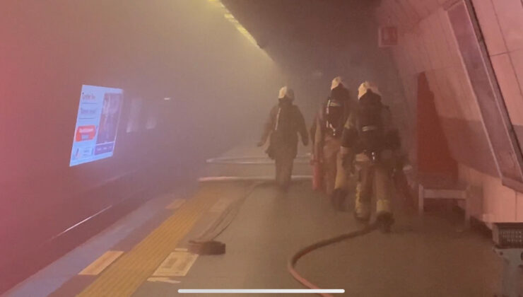 Şişli’de metro istasyonunda yangın