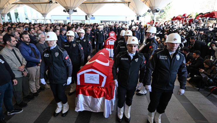 TUSAŞ şehitleri son seyahatine uğurlandı