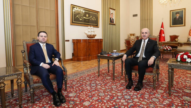 TBMM Başkanı Kurtulmuş, Adalet Bakanı Gürlek’i kabul etti